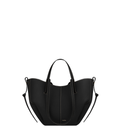 Cyme Mini - Noir Grainé Coutures Écrues