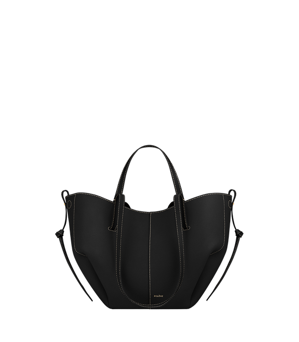 Cyme Mini - Noir Grainé Coutures Écrues